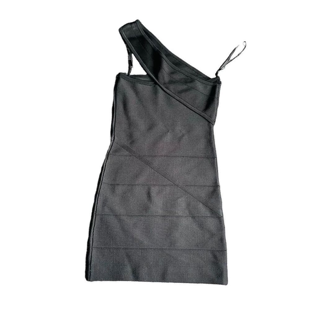 Super beautiful one shoulder Black￼ Bebe mini dress size small